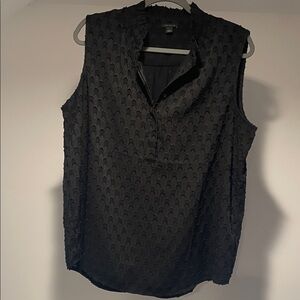 Ann Taylor Elegant Black Sleeveless Blouse